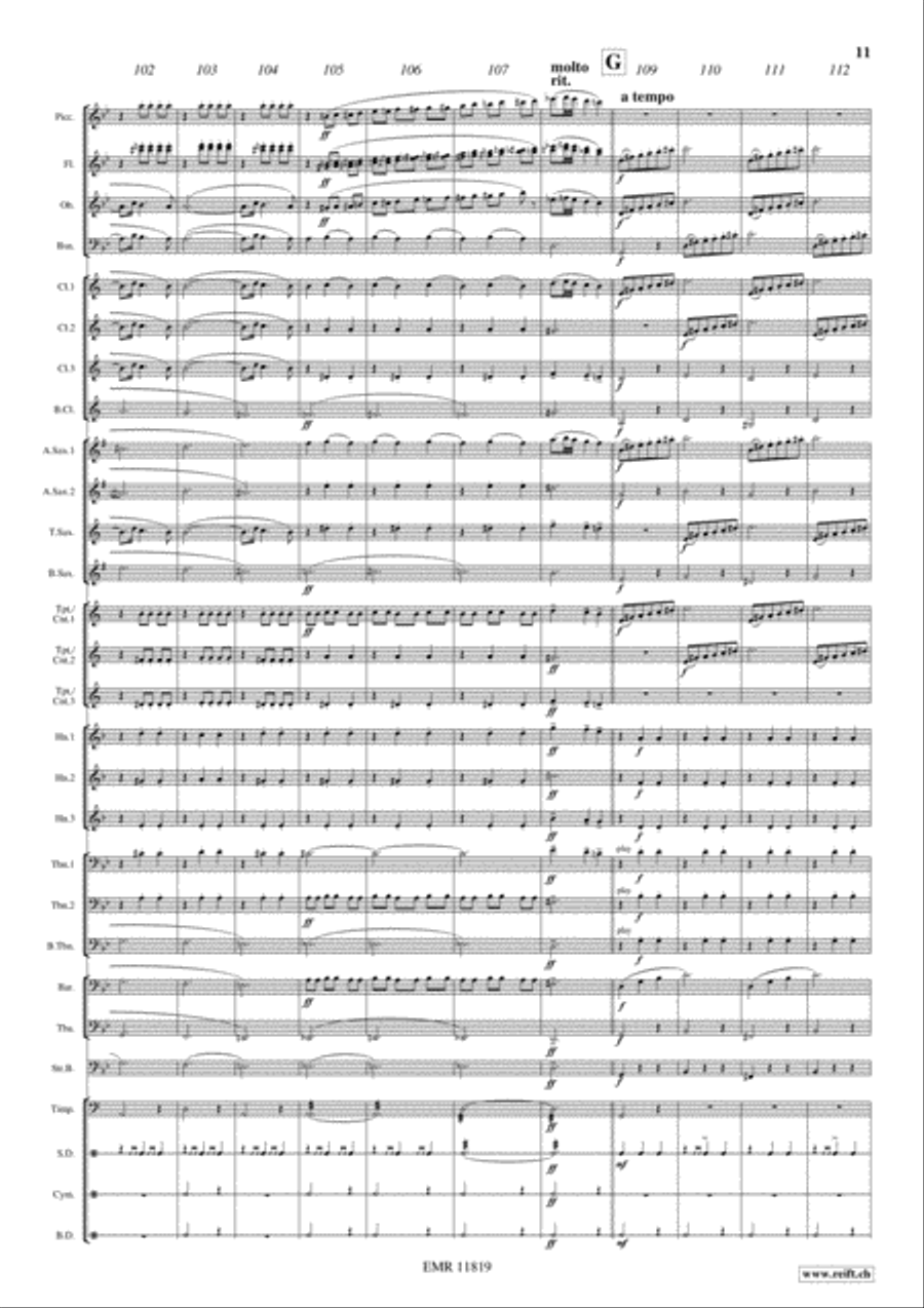 Waltz from Masquerade Concert Band scores gallery preview page 12