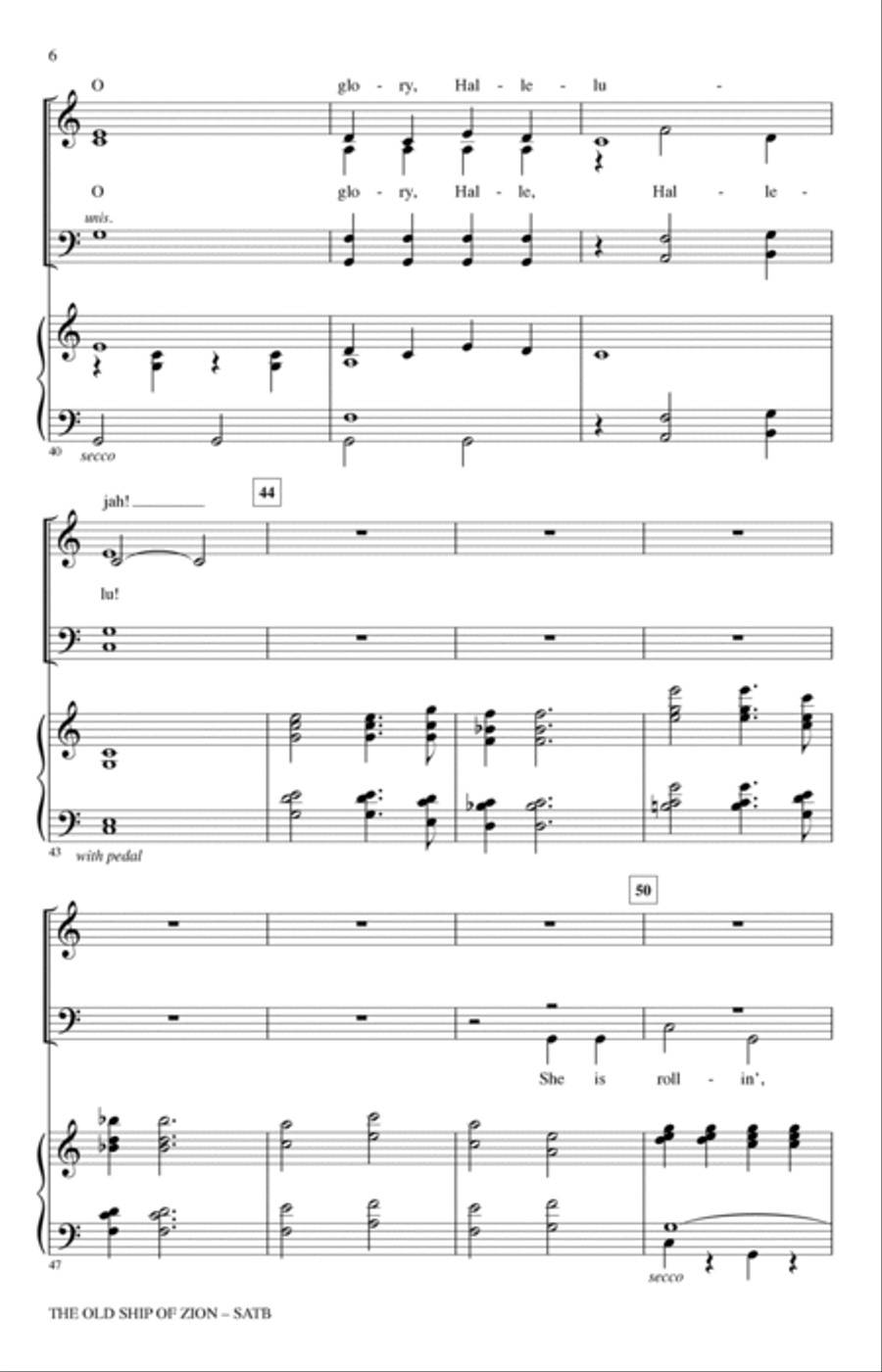 The Old Ship Of Zion (arr. John Leavitt) 4-Part scores gallery preview page 5