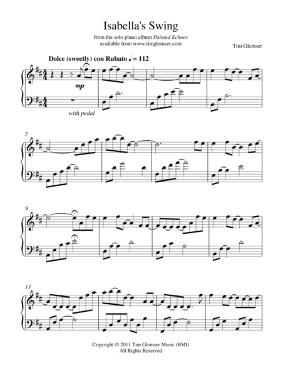 Isabella's Swing Isabella's Swing Piano Solo scores gallery preview page 1
