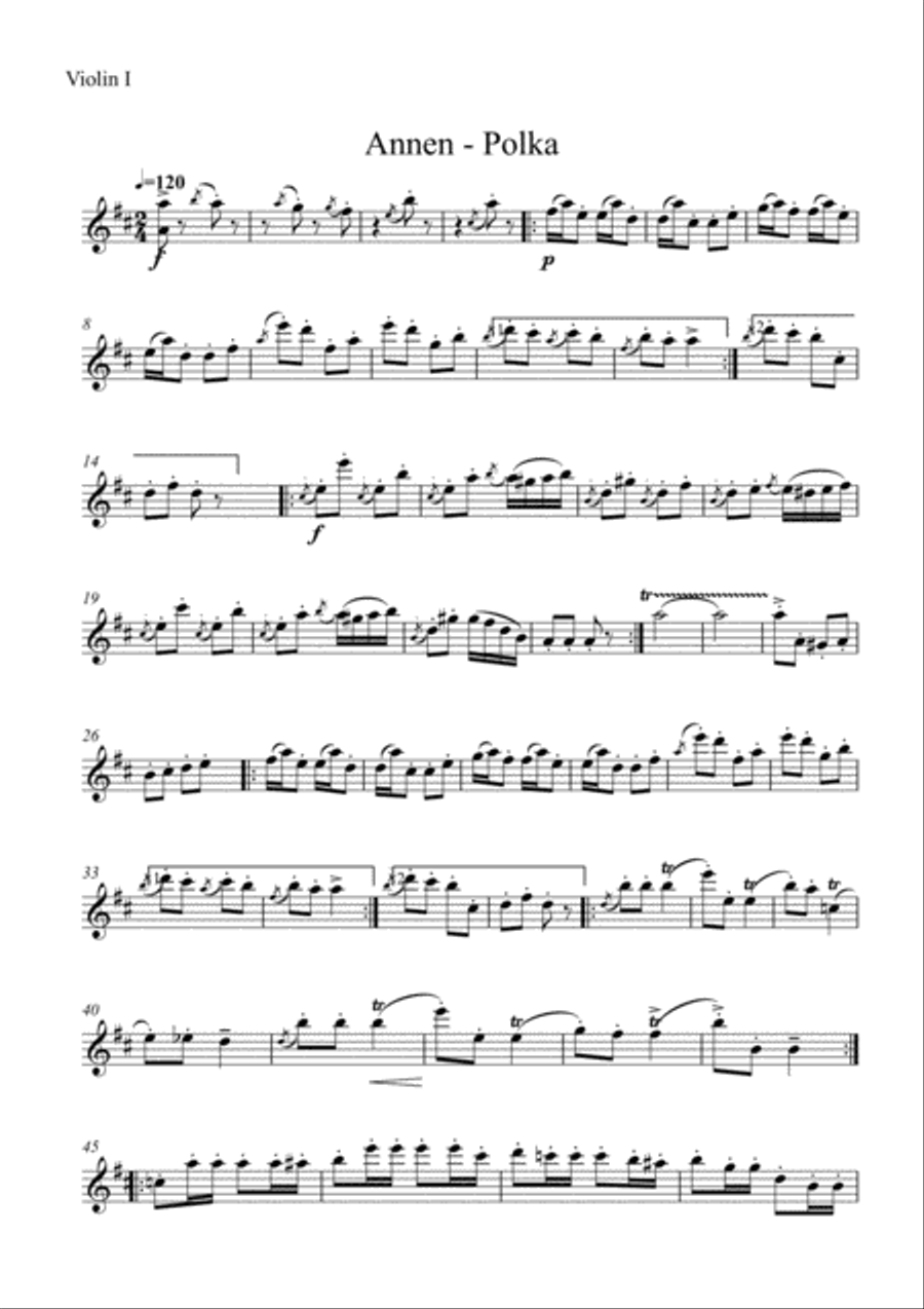 Annen-Polka String Quartet scores gallery preview page 6