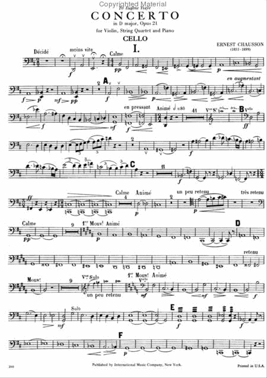 Concerto In D Major, Opus 21 For Violin, Piano & String Quartet Violin scores gallery preview page 7