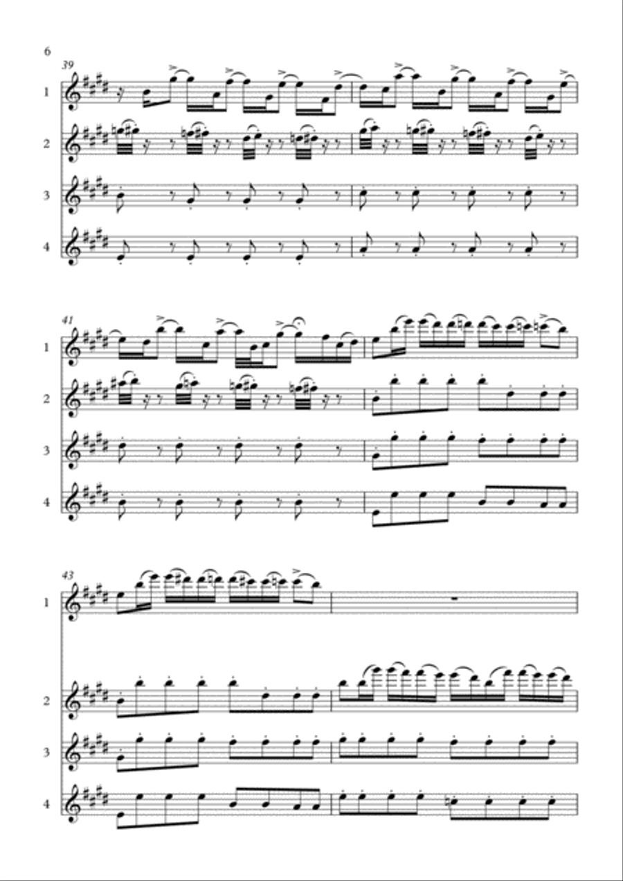 ARIAS for FLUTE CHOIR Caro Nome from Rigoletto - VERDI ARIAS for FLUTE CHOIR Caro Nome from Rigoletto - VERDI Woodwind Quartet scores gallery preview page 6