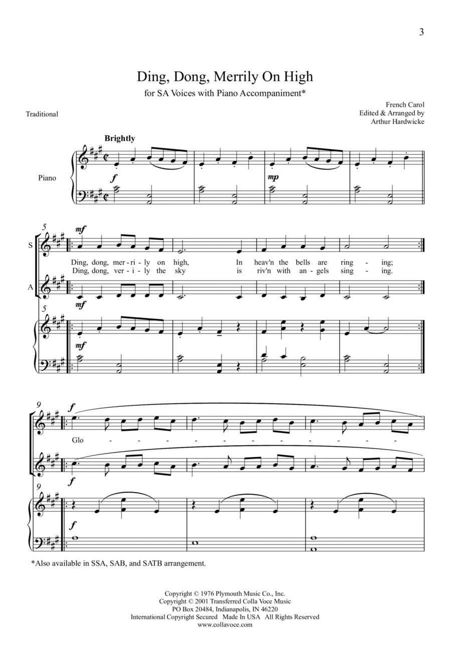Ding, Dong, Merrily On High SA scores gallery preview page 1