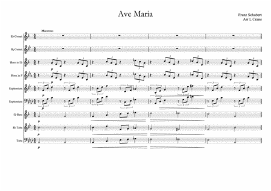 Ave Maria Ave Maria Brass Ensemble scores gallery preview page 1