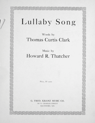 Book cover for Lullaby Song