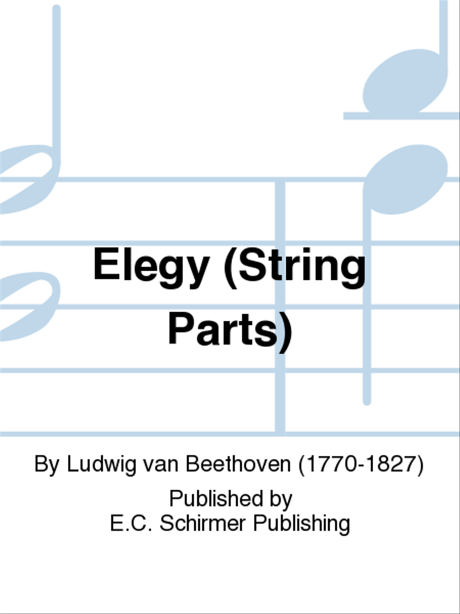 Elegy (Elegischer Gesang) (String Parts) Choir scores gallery preview page 1