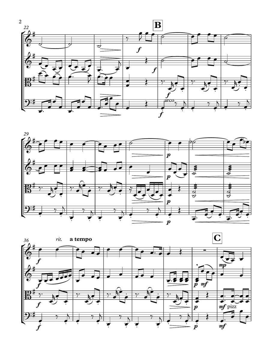 O Sole Mio String Quartet String Quartet scores gallery preview page 3