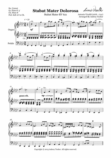 Organ: Stabat Mater Dolorosa (RV 621) - Antonio Vivaldi image number null