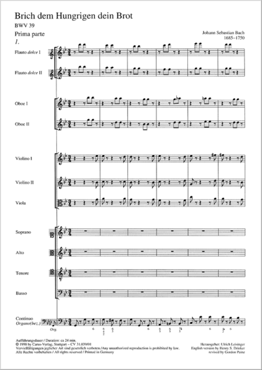 Give the hungry ones thy bread (Brich dem Hungrigen dein Brot) 4-Part scores gallery preview page 65