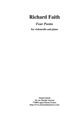 Richard Faith : Four Poems for cello and piano