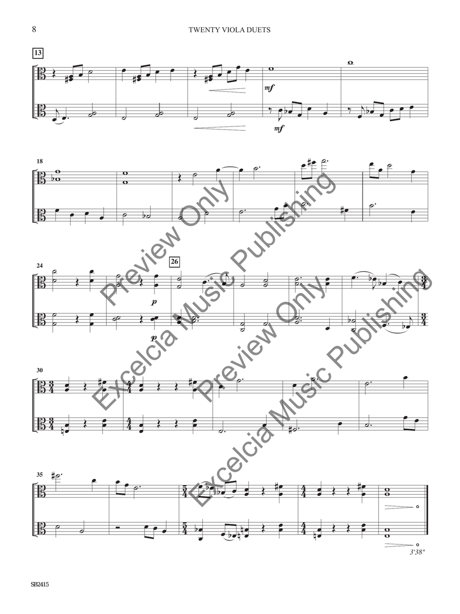 Twenty Viola Duets String Duet scores gallery preview page 7