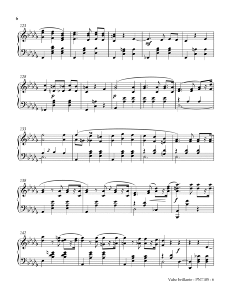 Valse brillante in Ab major, Opus 34, No 1 Piano Method scores gallery preview page 6