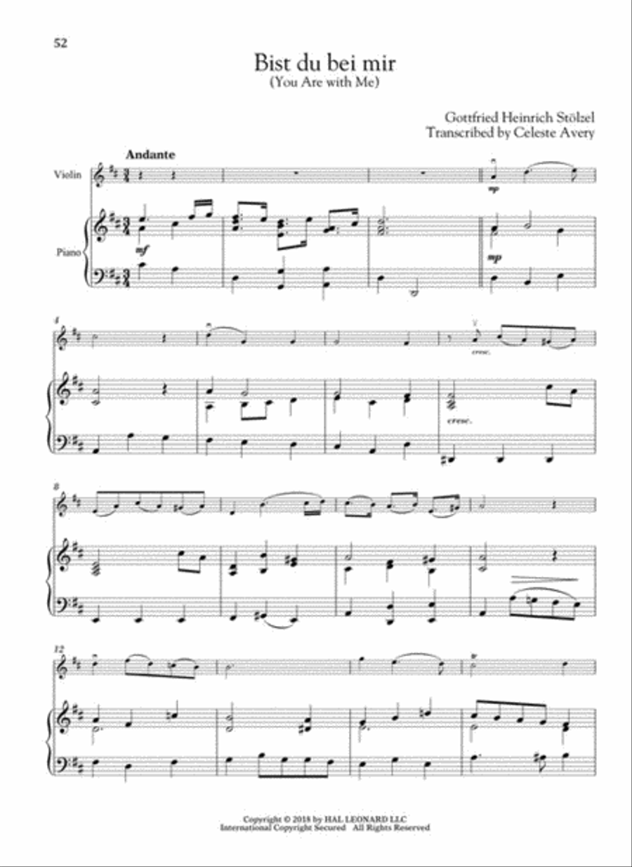 Wedding Music for Classical Players – Violin and Piano Violin Solo scores gallery preview page 5