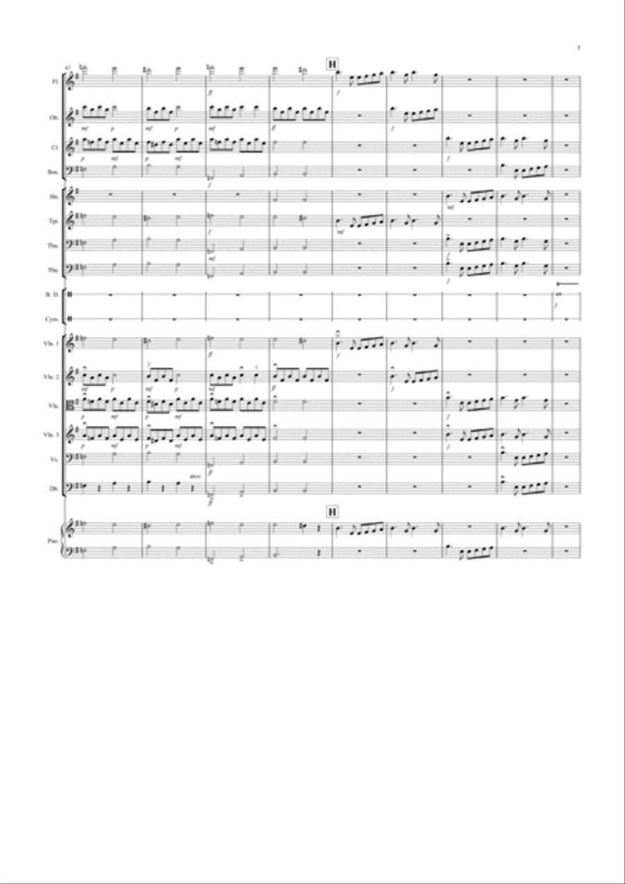 Swan Lake Theme for School Orchestra Full Orchestra scores gallery preview page 5