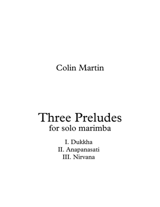 Book cover for Three Preludes for Solo Marimba