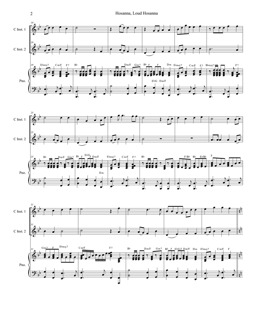 Hosanna, Loud Hosanna (with 