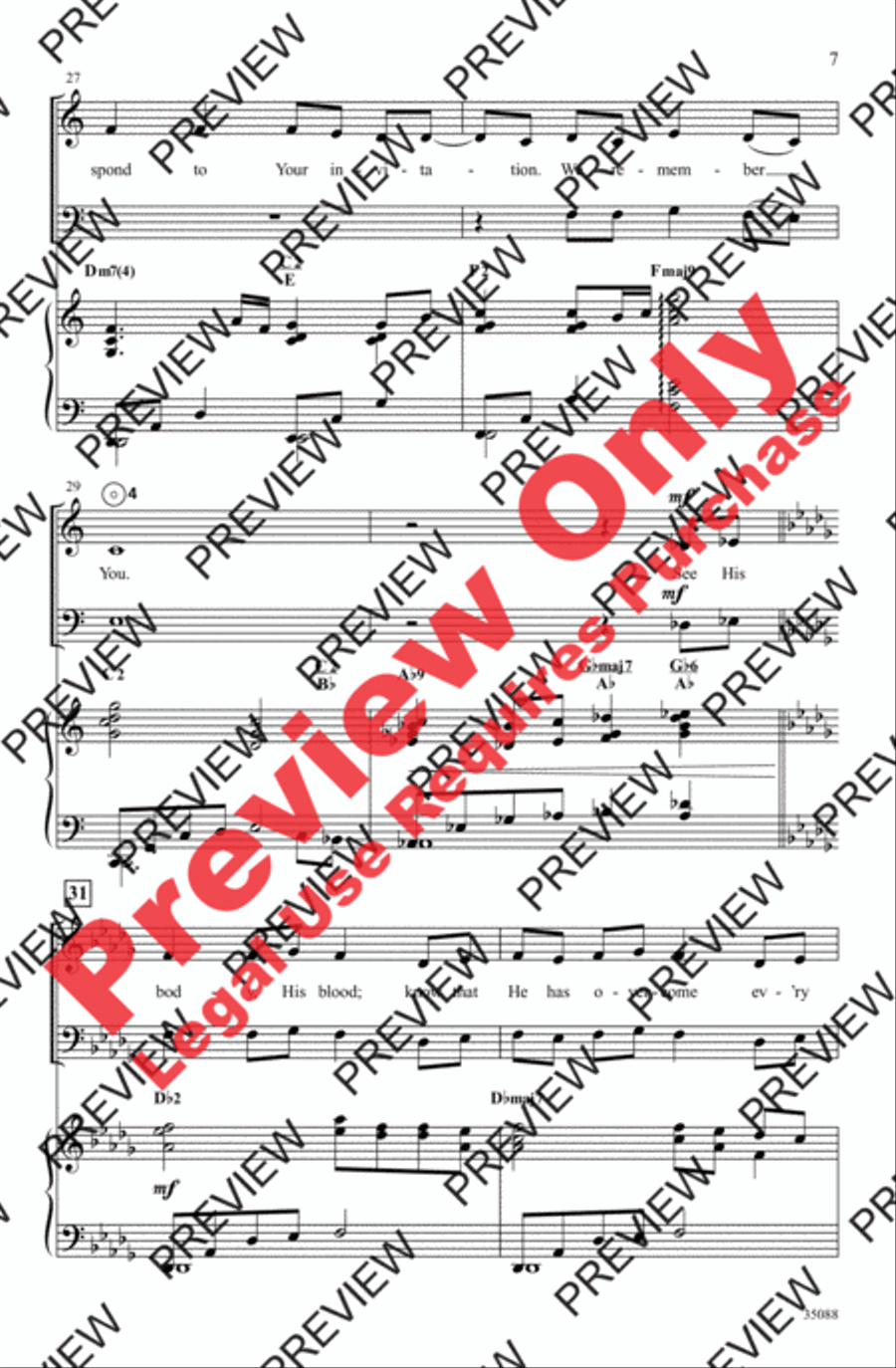 Remembrance Remembrance 4-Part scores gallery preview page 6
