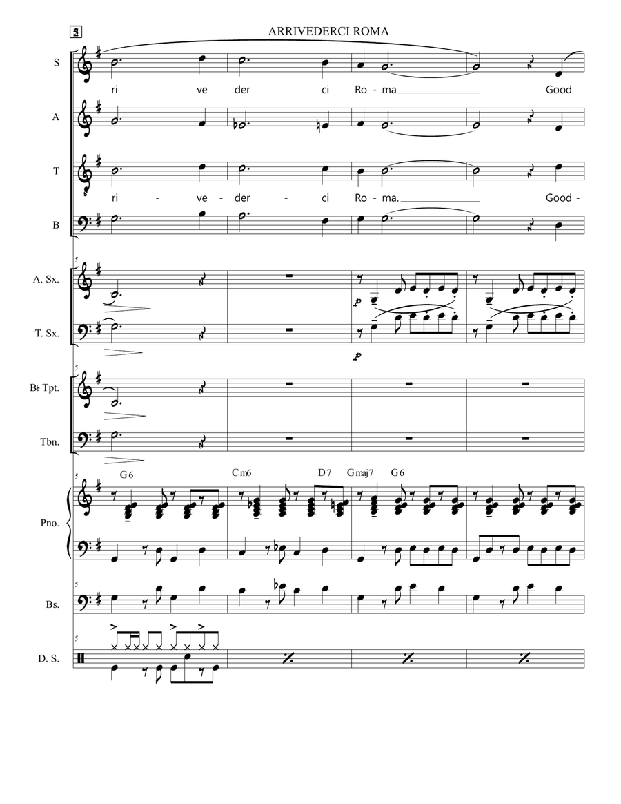 Arrivederci Roma (Goodbye To Rome) Divisi scores gallery preview page 3