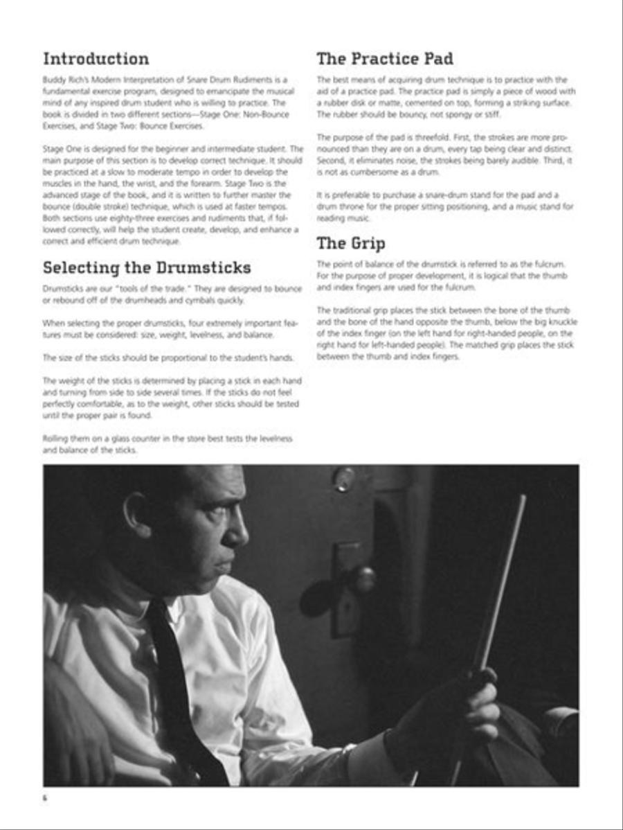 Buddy Rich's Modern Interpretation of Snare Drum Rudiments Percussion scores gallery preview page 6
