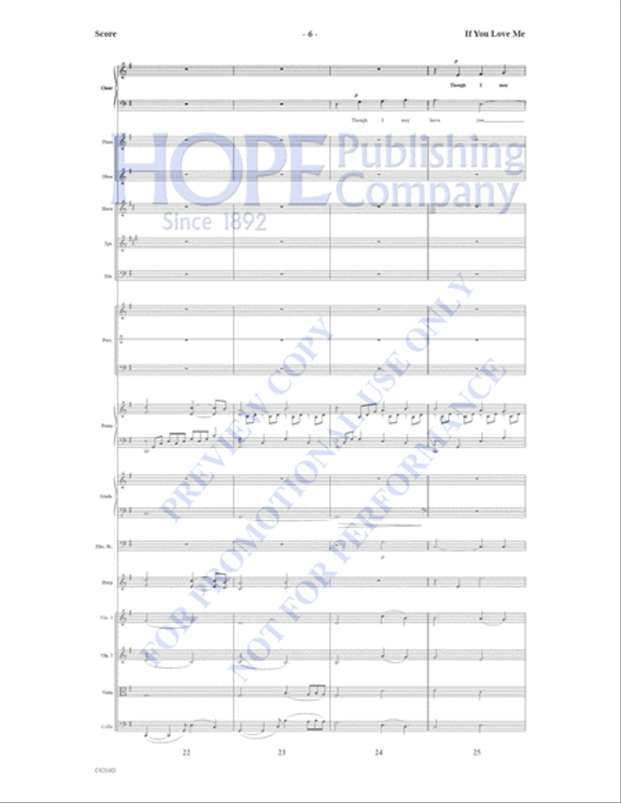 If You Love Me Choir scores gallery preview page 7
