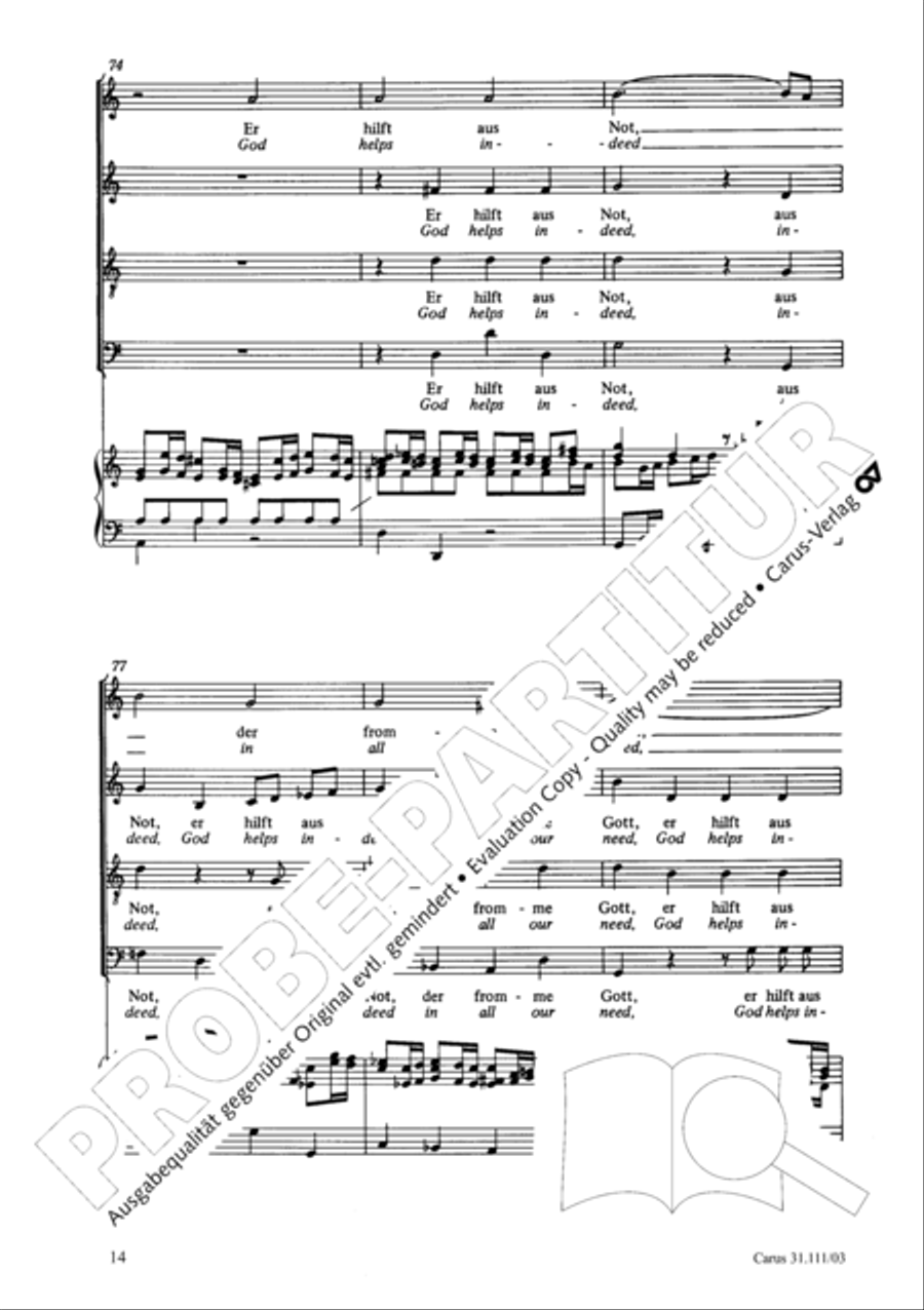 God's will is best, it shall be done (Was mein Gott will, das g'scheh allzeit) 4-Part scores gallery preview page 15