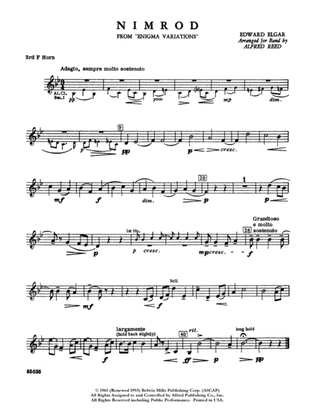 Nimrod (from Elgar's Variations): 3rd F Horn