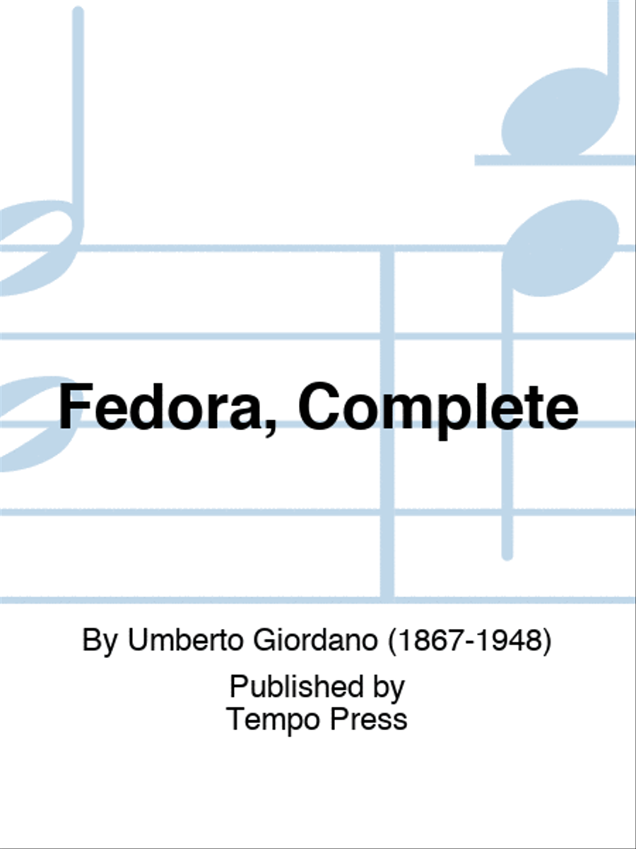 Fedora, Complete Fedora, Complete 4-Part scores gallery preview page 1