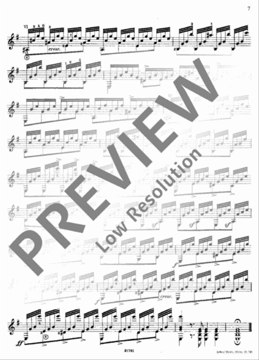 Fingal's cave Classical Guitar scores gallery preview page 8