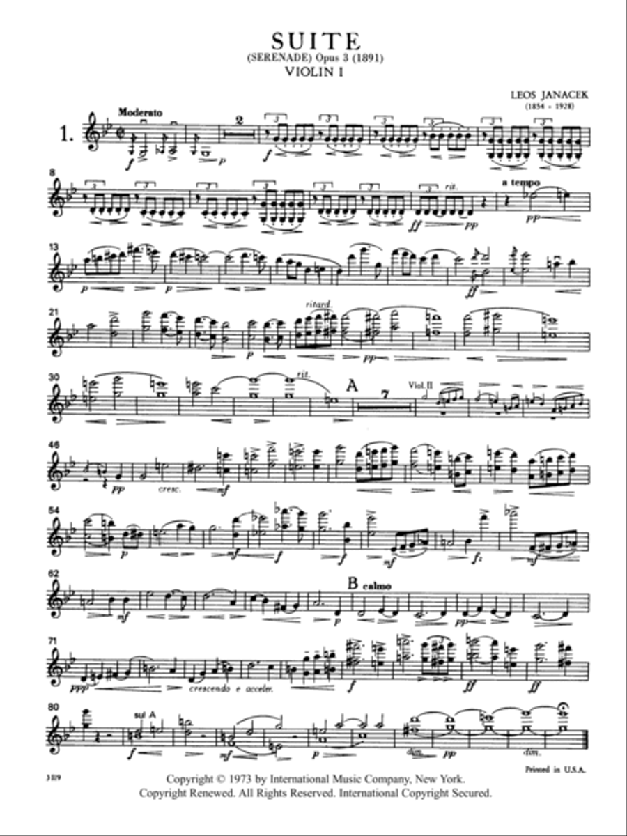 Suite For Two Violins, Viola, Cello & Bass String Orchestra scores gallery preview page 2