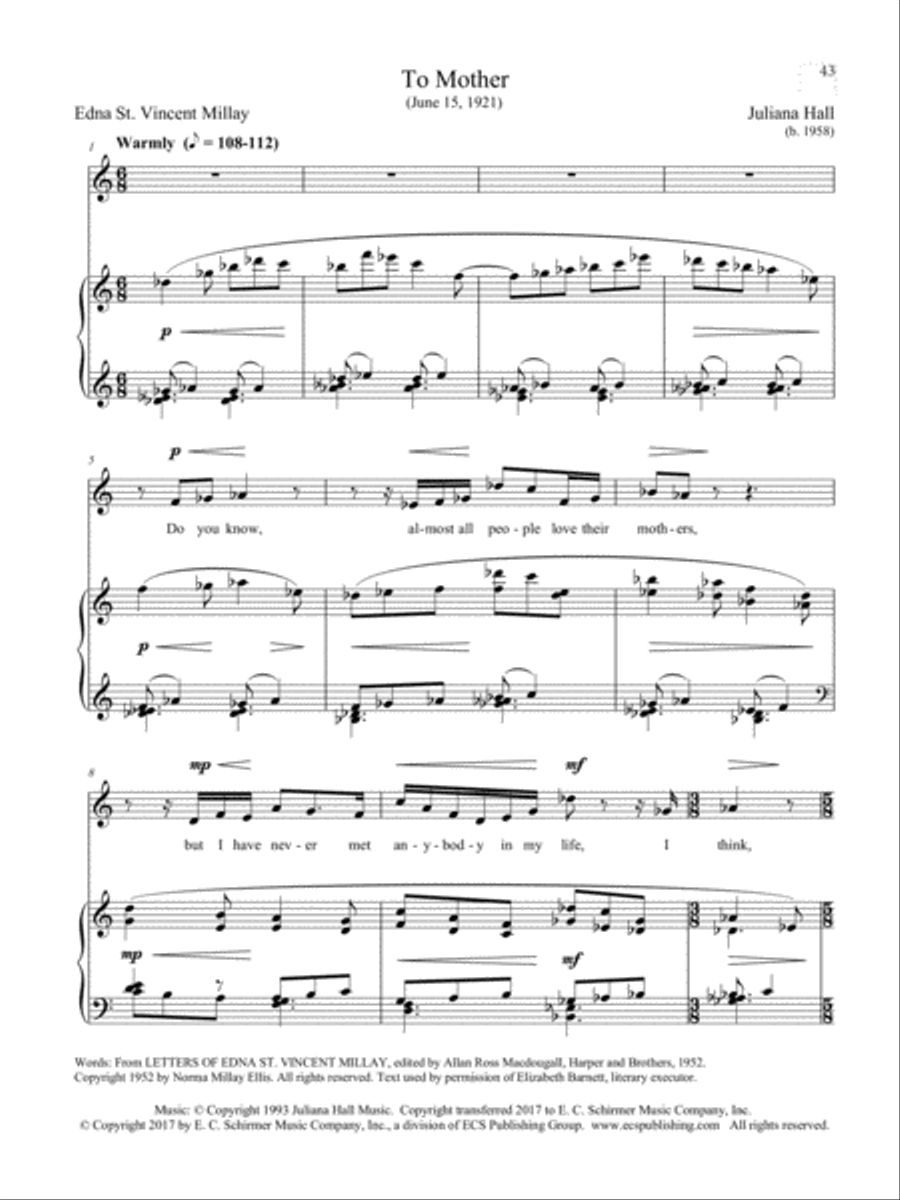 To Mother - June 15, 1921 from Letters from Edna Mezzo-Soprano Voice scores gallery preview page 2