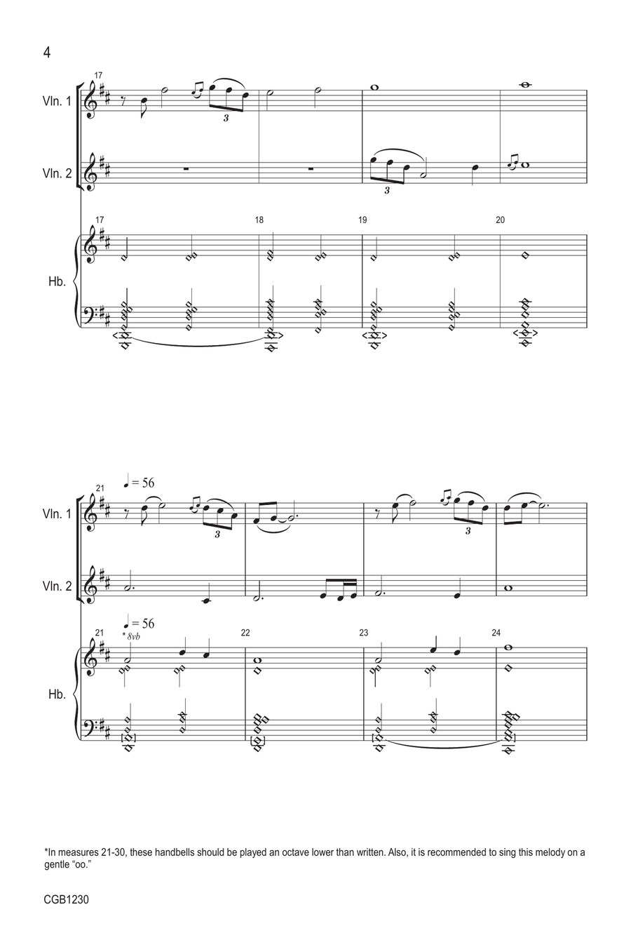 Lumen Fidei - Conductor's Score Handbell Choir scores gallery preview page 4
