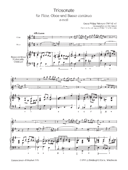 Trio Sonata in E minor TWV 42:e2