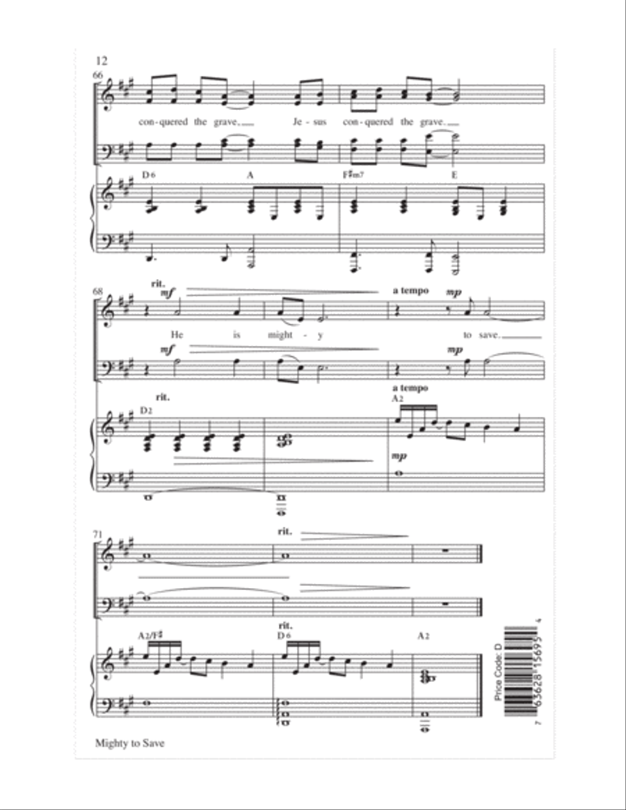 Mighty to Save 4-Part scores gallery preview page 12