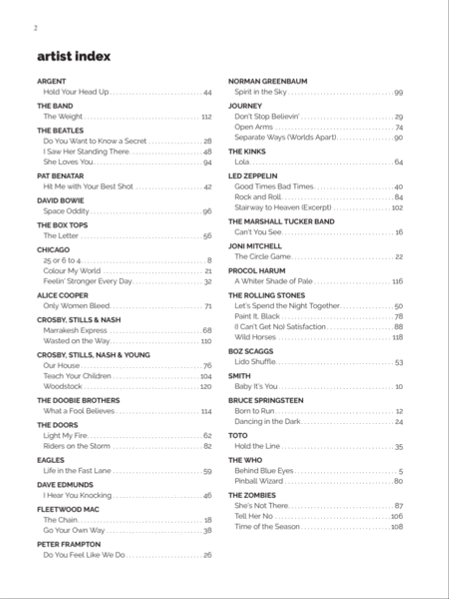 Alfred's Easy Ukulele Songs -- Classic Rock Ukulele scores gallery preview page 2