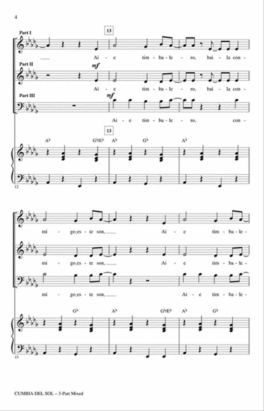 Cumbia del Sol 3-Part scores gallery preview page 3