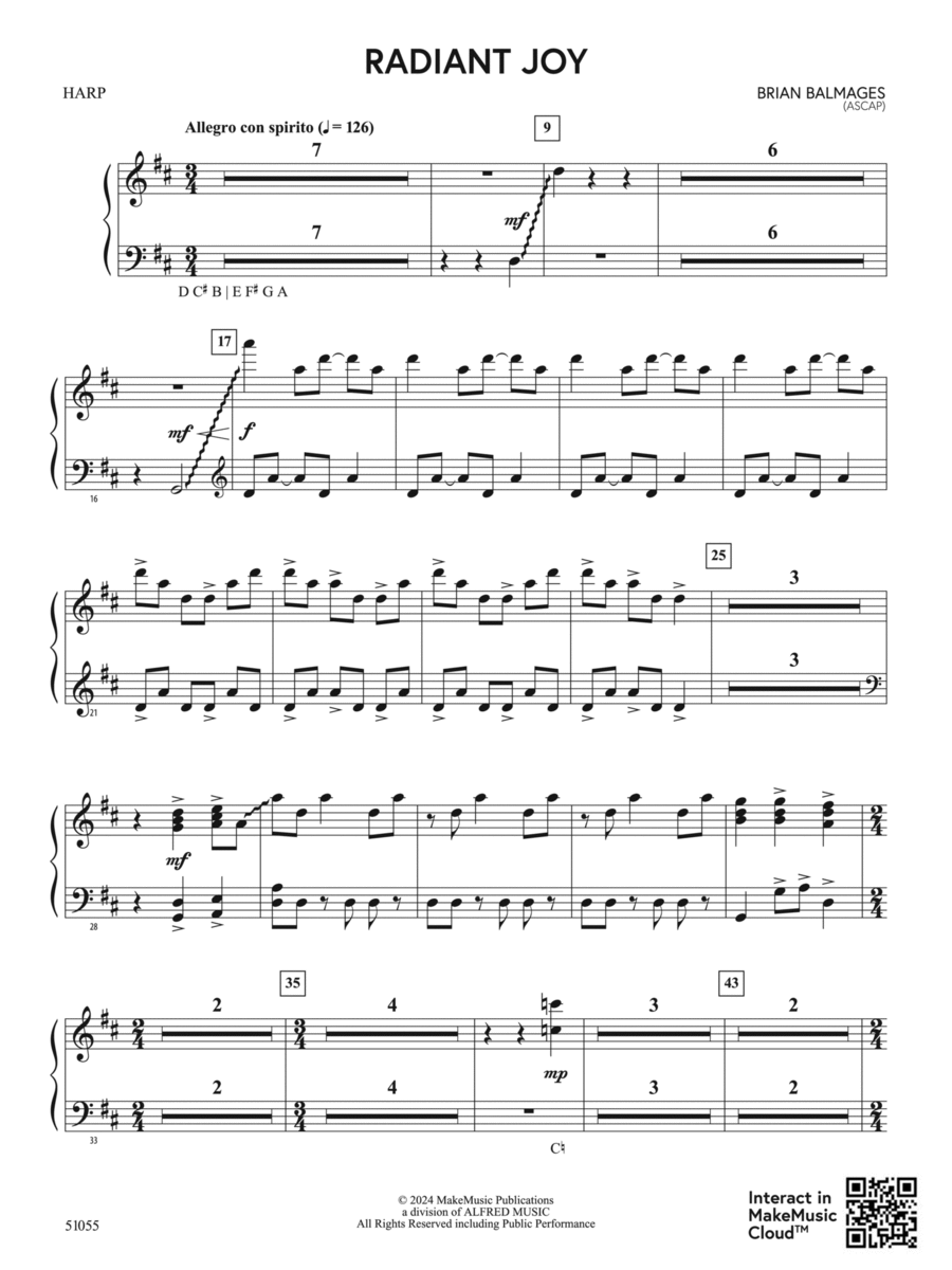 Radiant Joy: Harp Radiant Joy: Harp String Orchestra scores gallery preview page 1