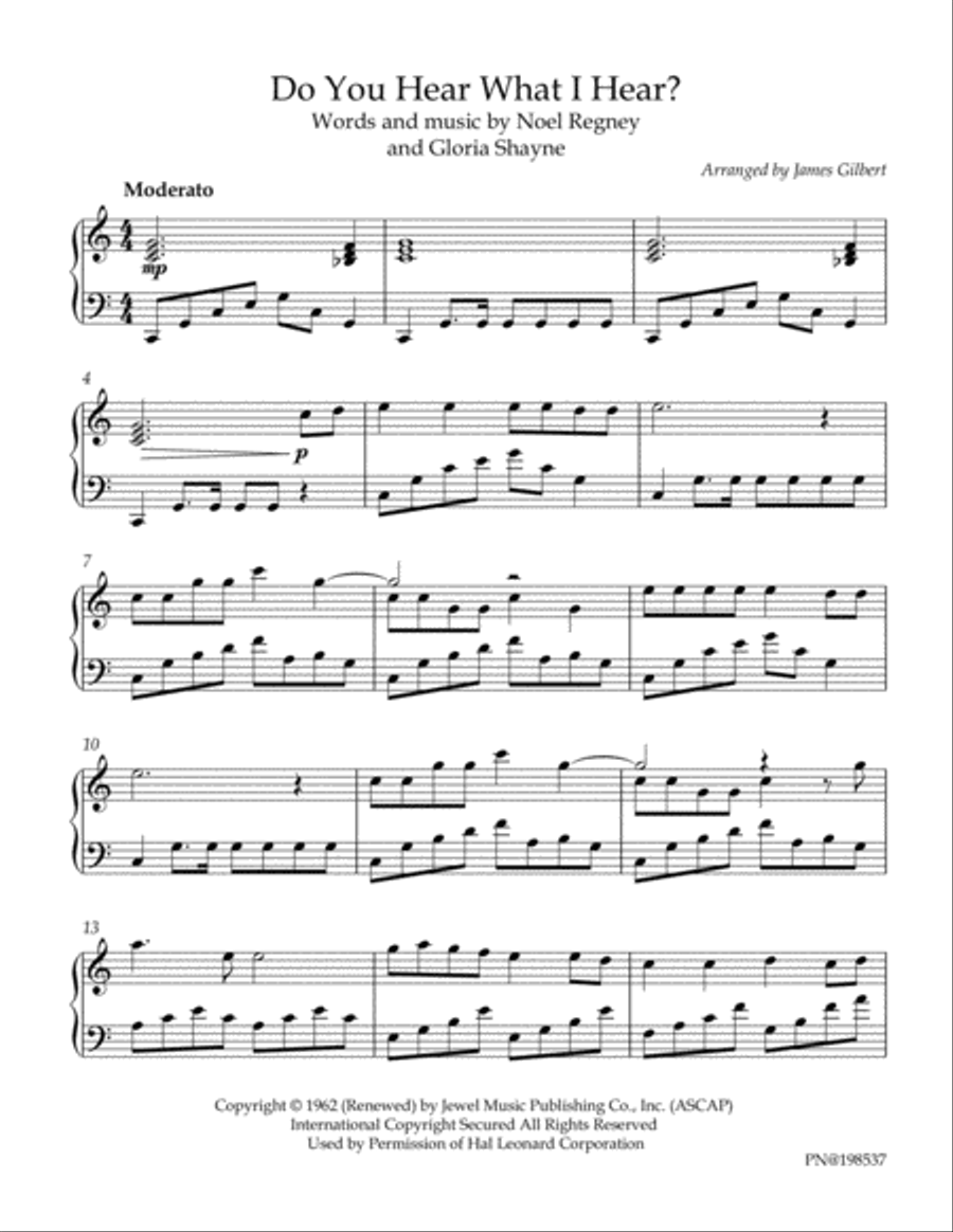 Do You Hear What I Hear Piano Solo scores gallery preview page 2