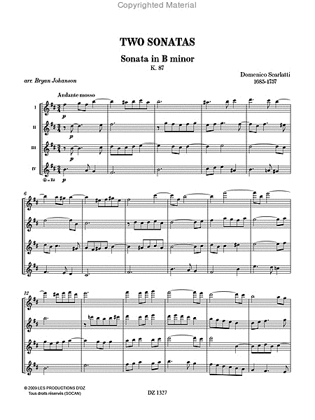 Two Sonatas, K. 87, K. 46