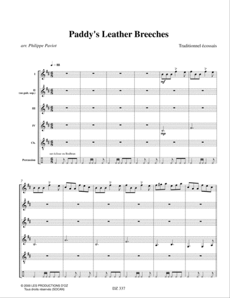 Paddy's Leather Breeches Guitar Ensemble scores gallery preview page 2
