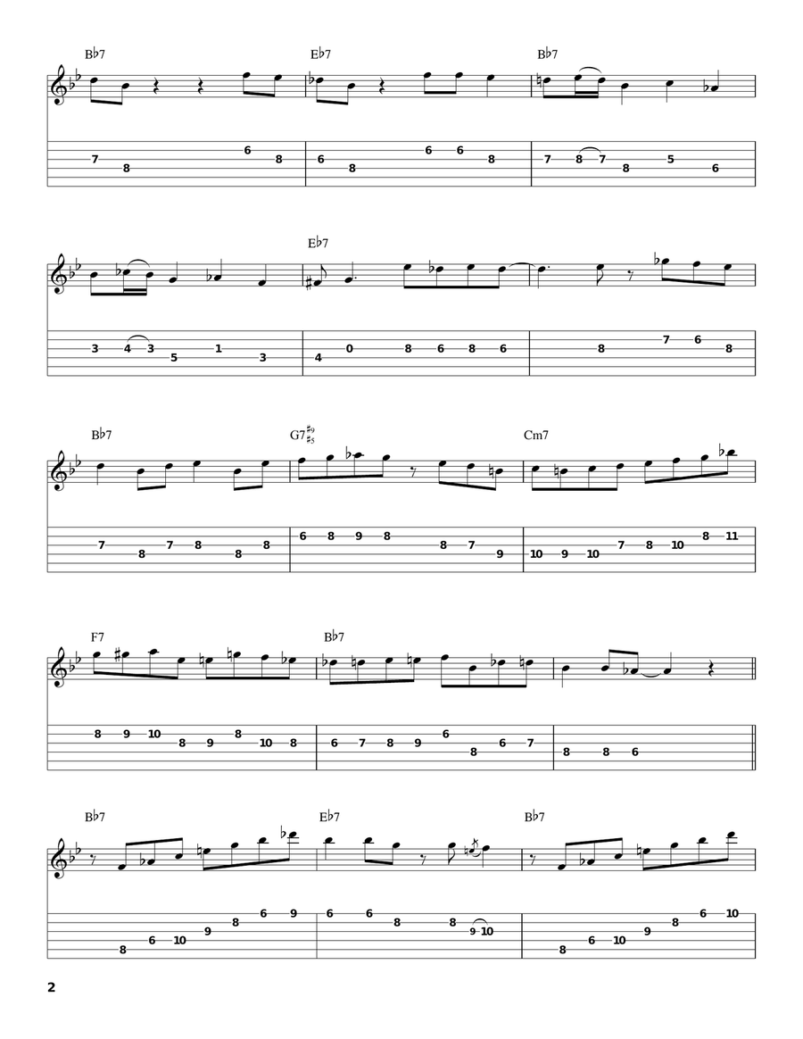 Tenor Madness Electric Guitar scores gallery preview page 2
