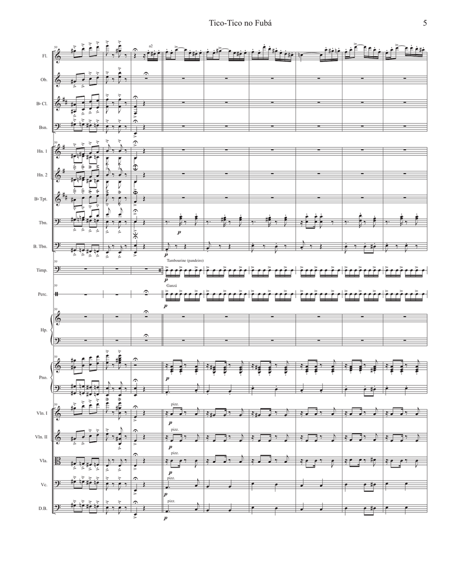 Tico-Tico no Fubá Full Orchestra scores gallery preview page 5