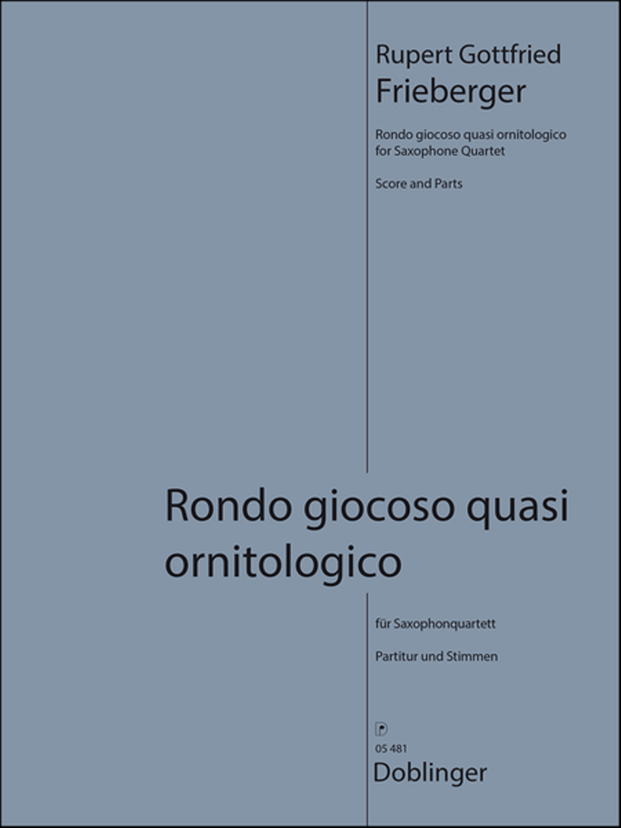 Rondo giocoso quasi ornitologico Saxophone Quartet scores gallery preview page 1