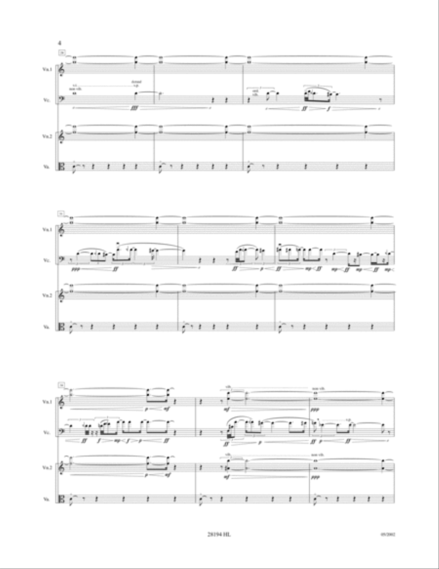 Pieces pour quatuor a cordes (4) Bleu - Les Fees - L'Ivresse - BWV 1007 String Quartet scores gallery preview page 5