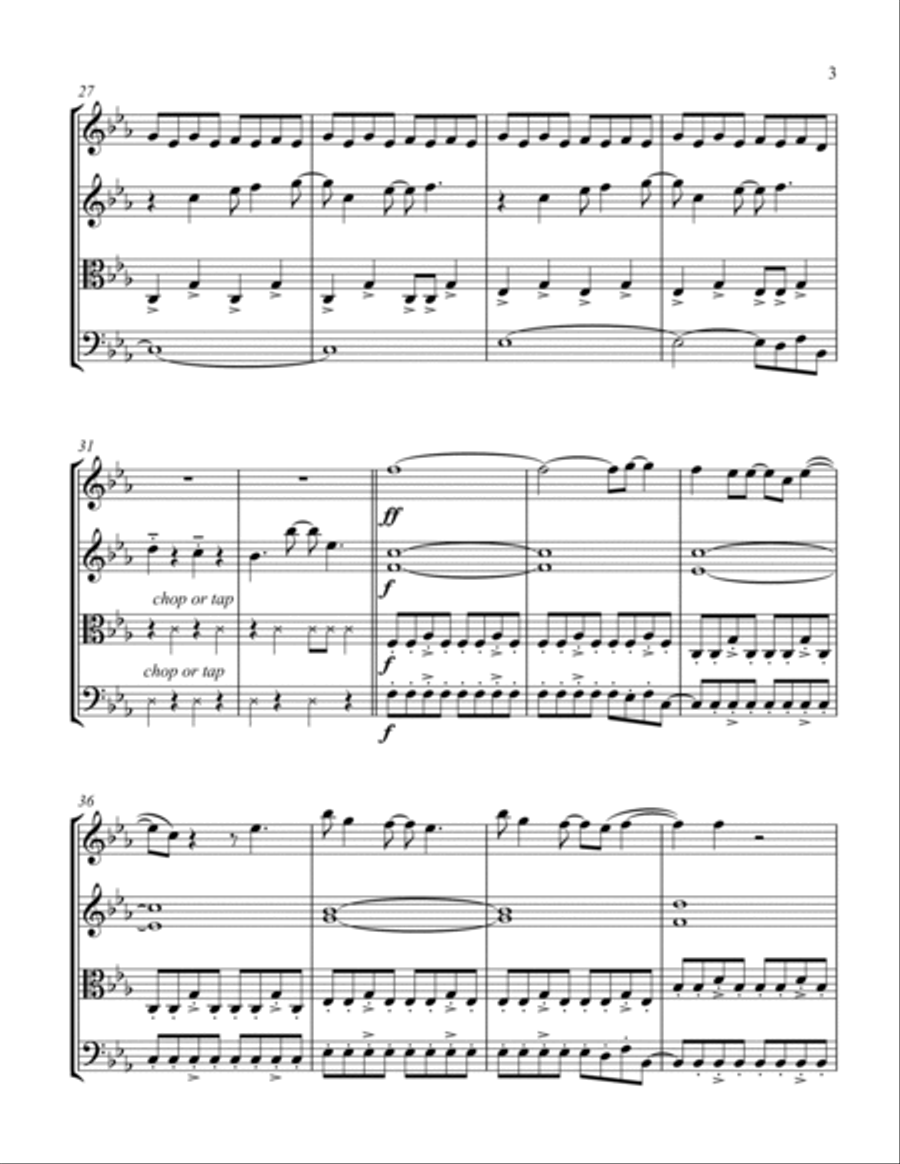 Blinding Lights Blinding Lights String Quartet scores gallery preview page 3