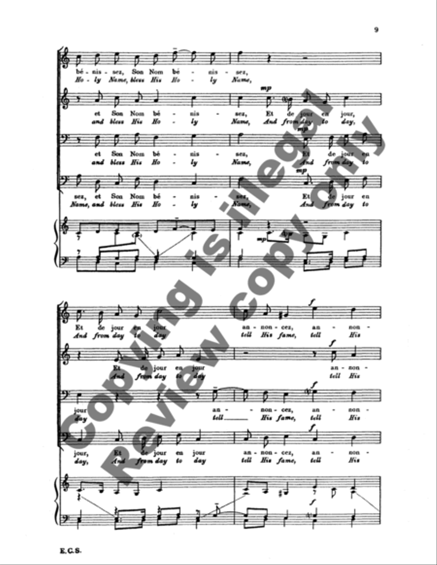 Chantez a Dieu (Sing unto God) TTBB scores gallery preview page 13