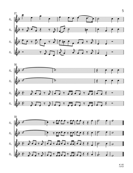 Hallelujah Chorus (Abridged) (Flute Quartet) image number null