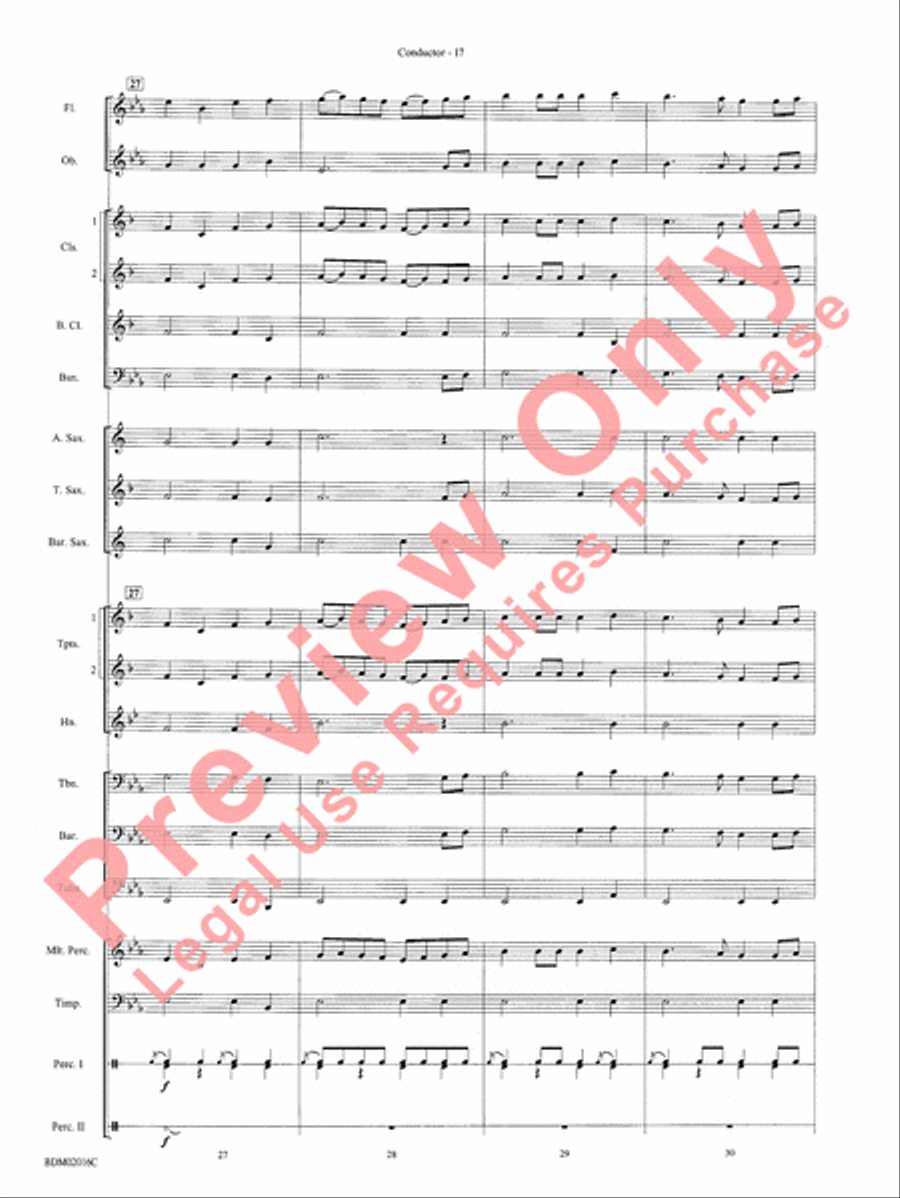 Graduation Suite (Processional: Pomp and Circumstance March No. 1 / Recessional: Rondeau from Premiere Suite) Concert Band scores gallery preview page 19
