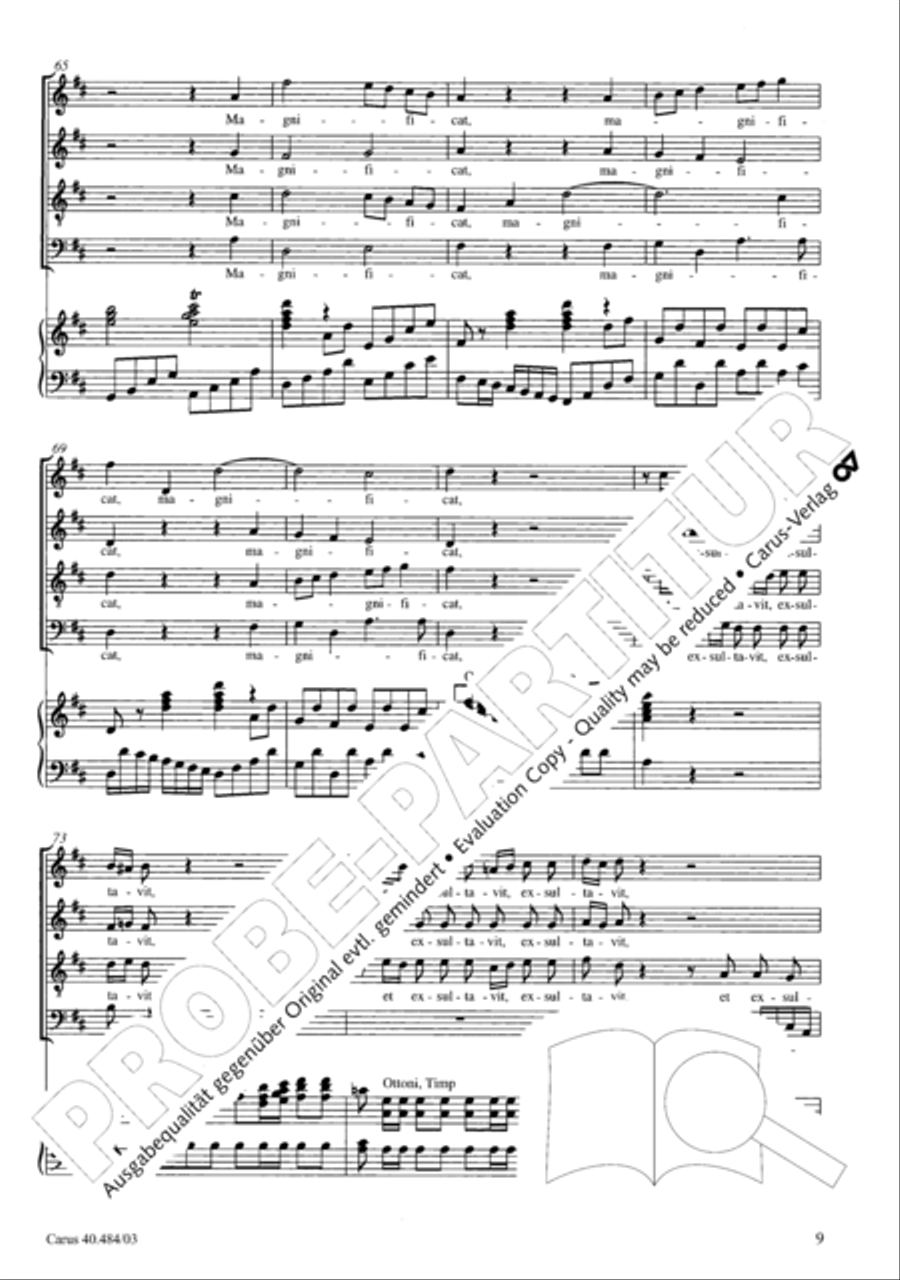 Magnificat in D ATB scores gallery preview page 10