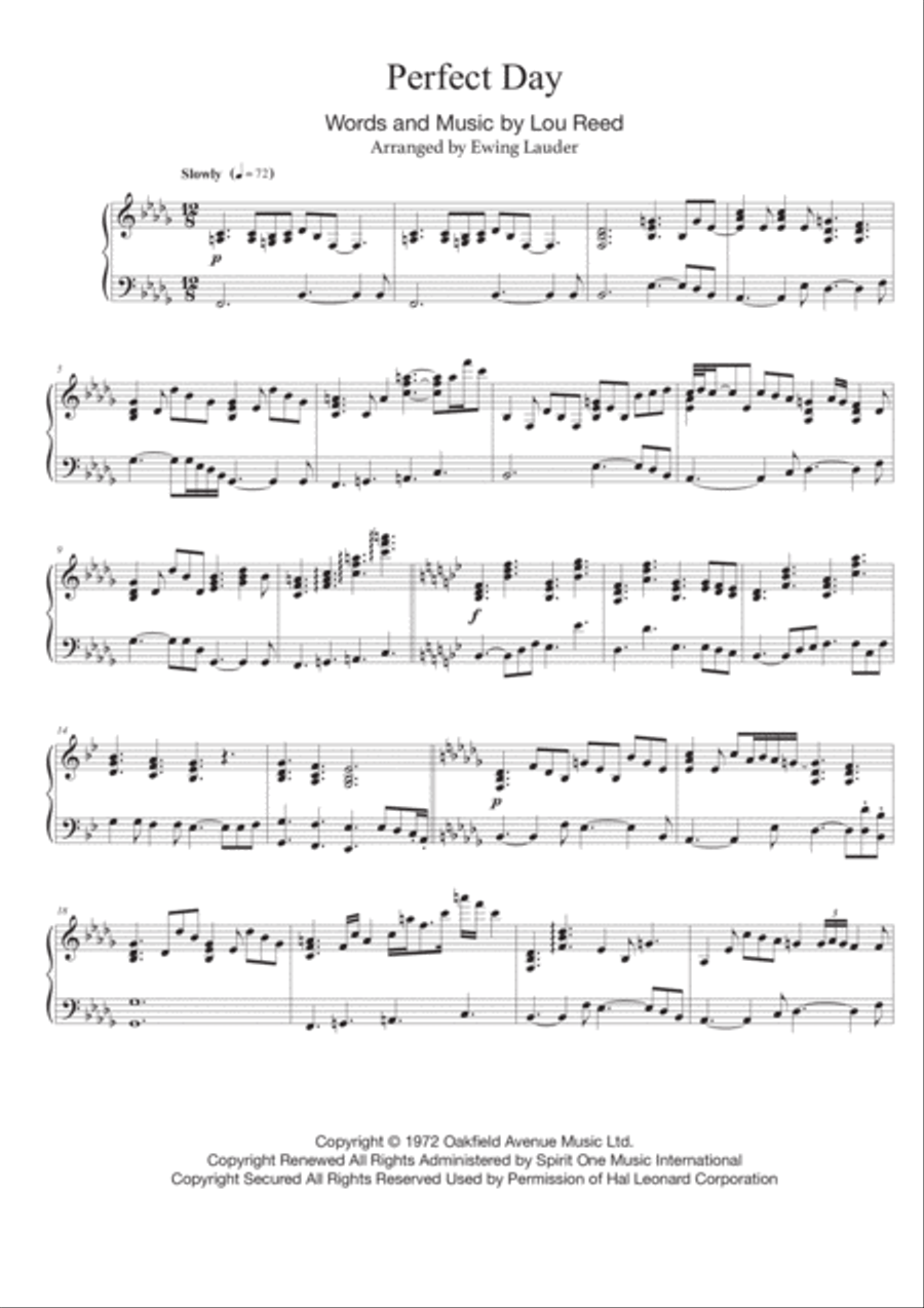 Perfect Day Piano scores gallery preview page 2