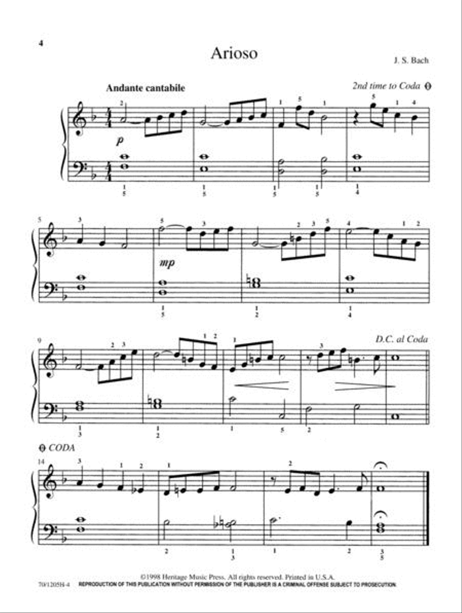 Mastering Melodies: Johann Sebastian Bach Piano Solo scores gallery preview page 4